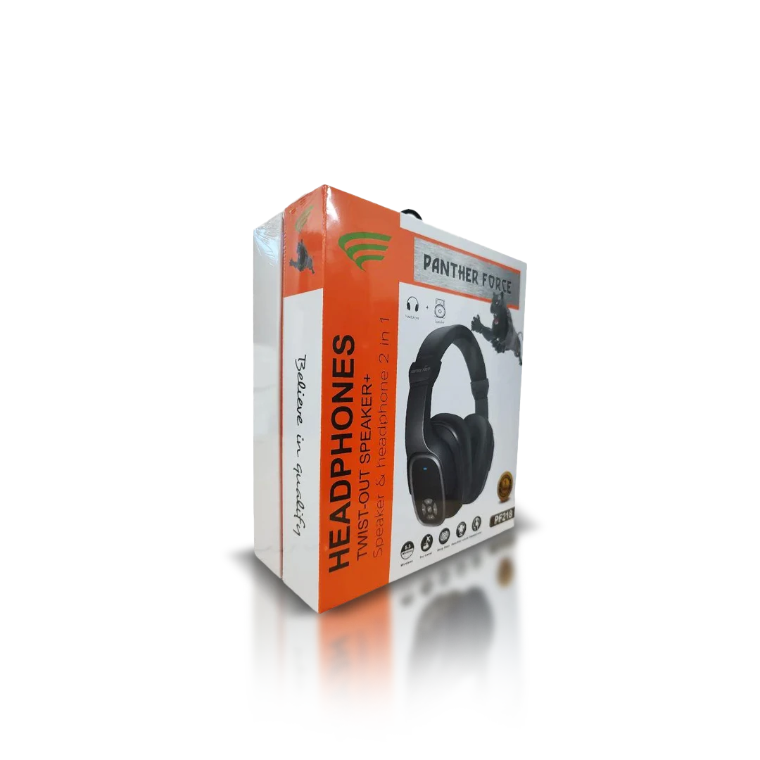 Wireles & wired square 2-in-1 headphones & speaker
