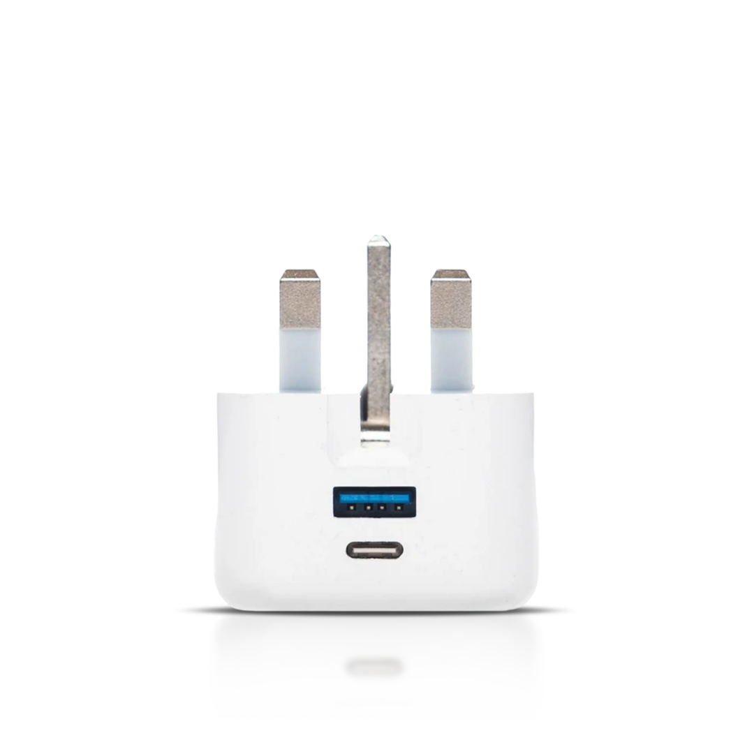 Folding pin 20W plug with USB-C & USB-A