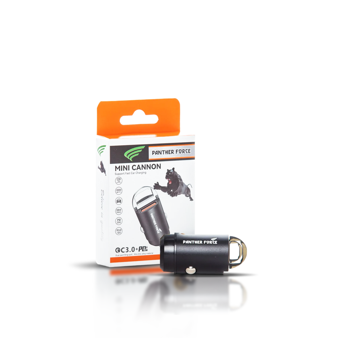 Mini-Cannon Type-C + USB-A 20W car charger