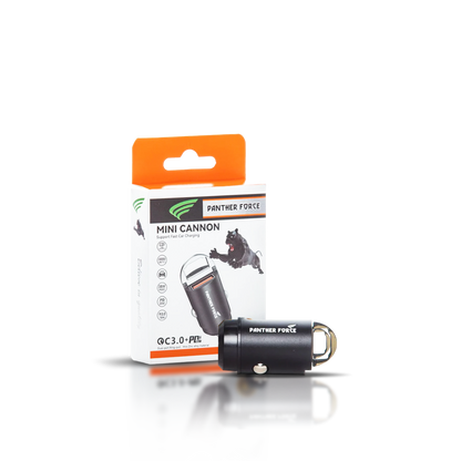 Mini-Cannon Type-C + USB-A 20W car charger