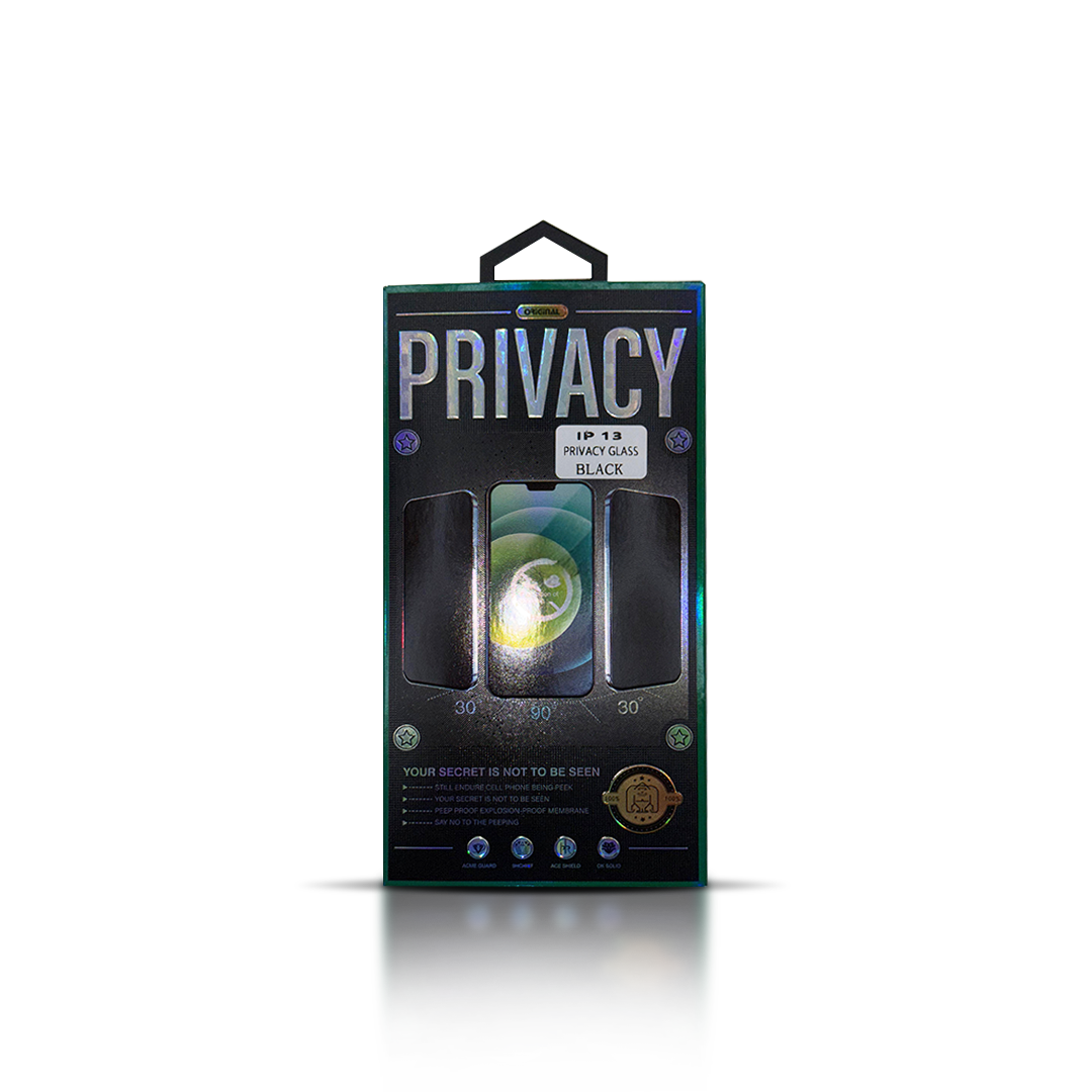 Privacy temper glass black IP13