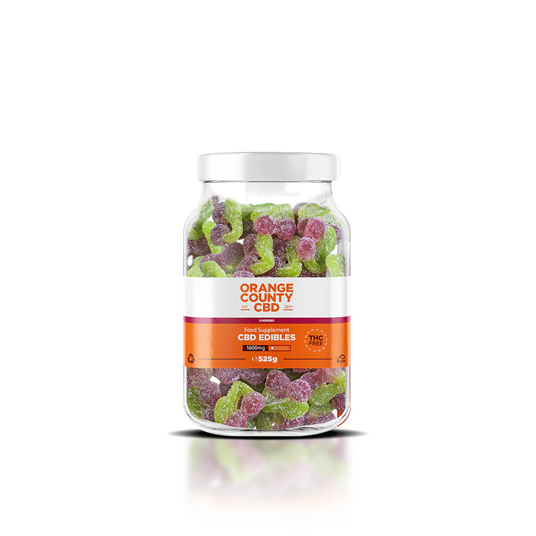 CBD gummy cherries (large tub)