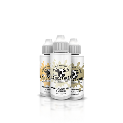 The lancashire creamery 100ml 70VG/30PG shortfill e-liquid